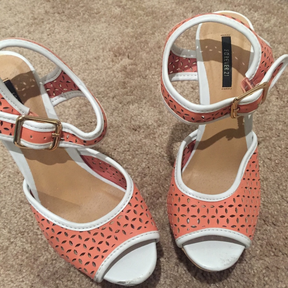 Orange and white wedges